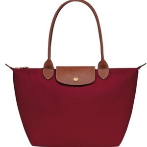 RARE RED ON RED LONGCHAMP PLIAGE TOTE- AUTHENTIC